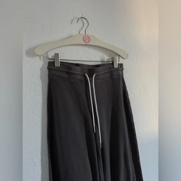 MATE The Label Organic Cotton Thermal Wide Leg Pants Charcoal Size XS - Picture 5 of 13